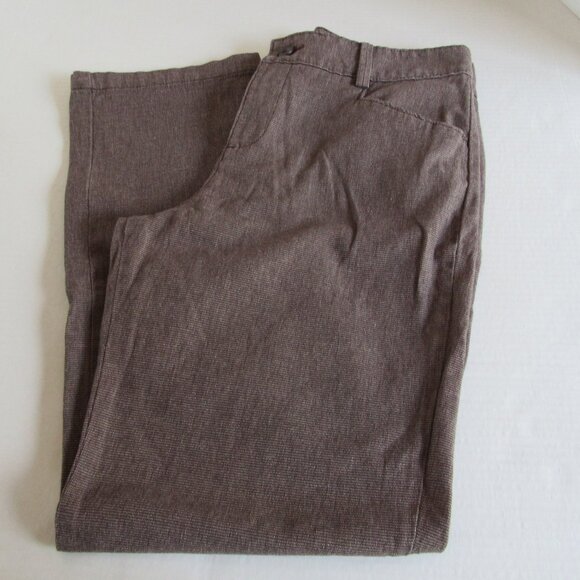 Lee Relaxed Fit High Rise Stretch Casual/Work Pants Brown/Cream Size 8 Medium - Picture 1 of 5